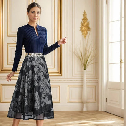 Saia Helena™ Dupla Elegância / Modelagem Elegante com Estampas Florais!