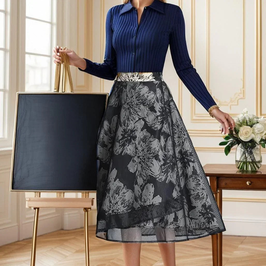 Saia Helena™ Dupla Elegância / Modelagem Elegante com Estampas Florais!