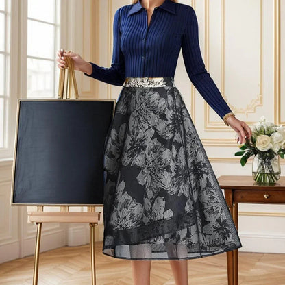Saia Helena™ Dupla Elegância / Modelagem Elegante com Estampas Florais!