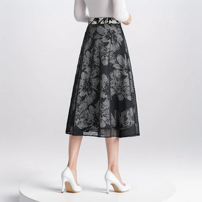 Saia Helena™ Dupla Elegância / Modelagem Elegante com Estampas Florais!
