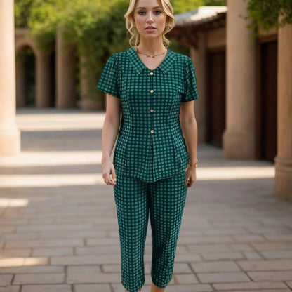Conjunto Verona Vintage com 2 Peças / A Combinação Perfeita de Estilo Retrô, Conforto e Charme Atemporal!