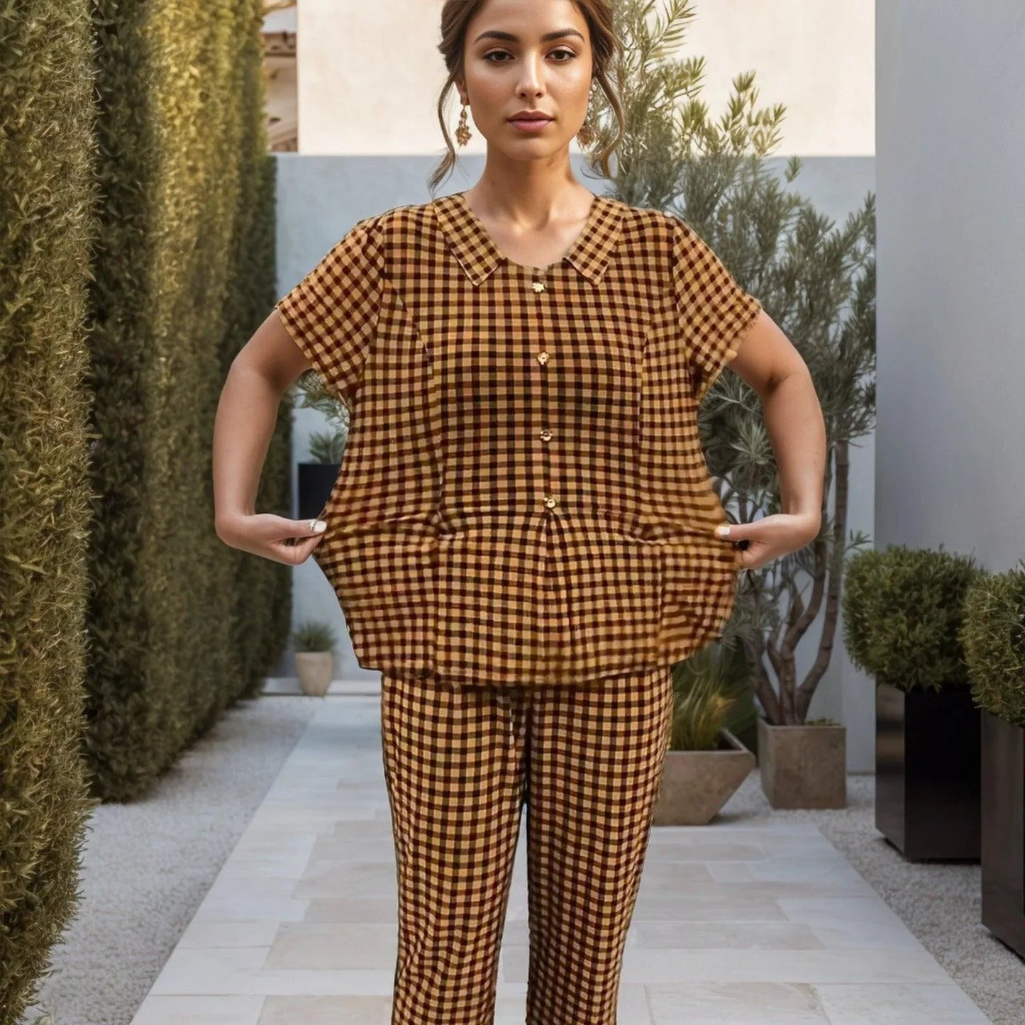 Conjunto Verona Vintage com 2 Peças / A Combinação Perfeita de Estilo Retrô, Conforto e Charme Atemporal!