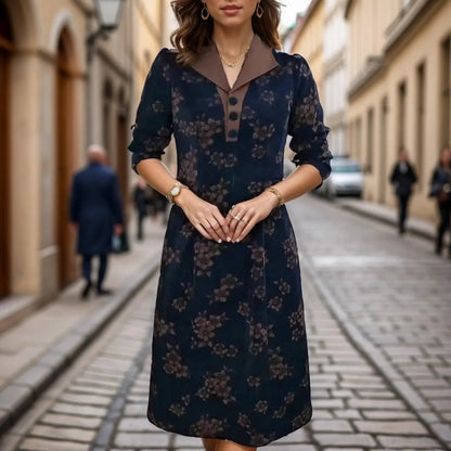 Vestido Elara Flores da Babilônia™ / A Elegância Atemporal do Chiffon com Toques Florais
