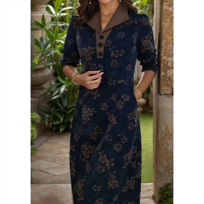 Vestido Elara Flores da Babilônia™ / A Elegância Atemporal do Chiffon com Toques Florais