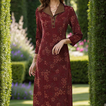 Vestido Elara Flores da Babilônia™ / A Elegância Atemporal do Chiffon com Toques Florais