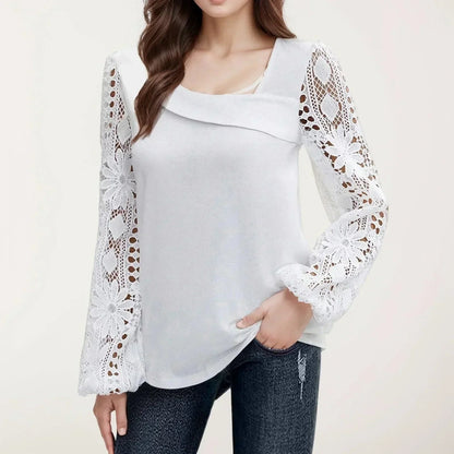 [COMPRE 1 E LEVE 2] Blusinha Princesa™ com Mangas em Renda Floral / Sinta-se Confiante e Feminina com a Sofisticação e Conforto que Você Merece!