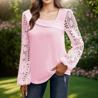 [COMPRE 1 E LEVE 2] Blusinha Princesa™ com Mangas em Renda Floral / Sinta-se Confiante e Feminina com a Sofisticação e Conforto que Você Merece!