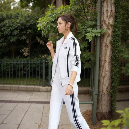 Conjunto Esportivo Bruna™ com Zíper Funcional e Tecido Leve / Praticidade, Estilo e Atitude em Um Só Look!