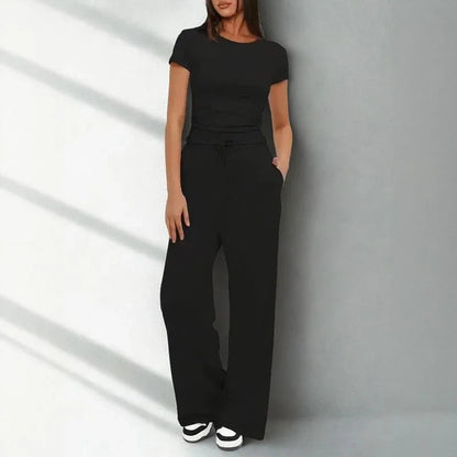 Conjunto Amália™ em Malha Premium de Algodão Misto / O Aconchego Chic Perfeito para Viagens, Passeios e Momentos de Bem-Estar!