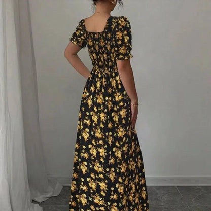 Vestido Camponesa Europeia™ em Algodão com Corte Evasê / Um Toque de Encanto para Iluminar Seus Dias e Noites!