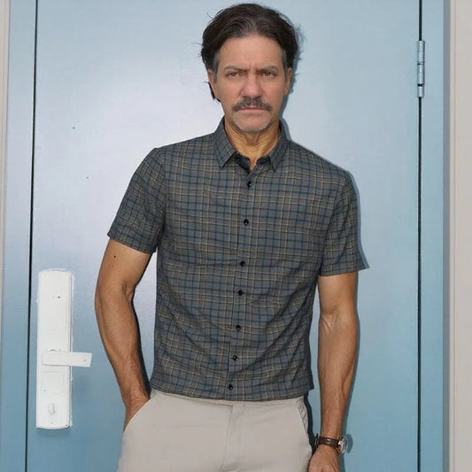 Camisa Xadrez Dorian™ em Seda Gelada Antissuor / Conforto Atemporal com Presença Marcante!