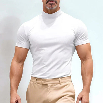 [COMPRE 1 LEVE 3] Camiseta St. Moritz™ com Gola Alta e Design Clean / Minimalismo Refinado para Homens de Presença!