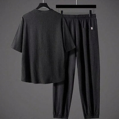 Conjunto Sartori™ em Viscose Premium com Gola Minimalista / O Ponto de Encontro Entre Conforto e Classe!