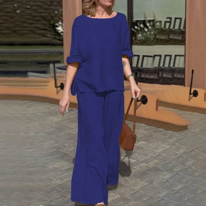 Conjunto Noronha™ em Linho de Algodão com Caimento Confortável / A Simplicidade Sofisticada que Encanta!