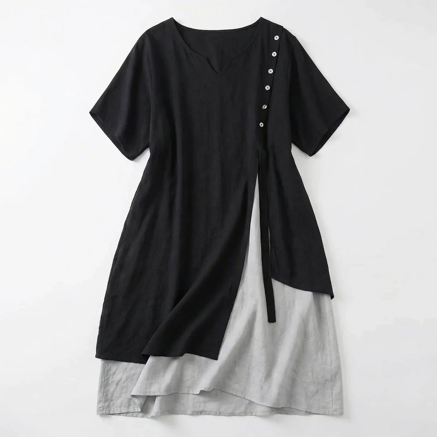 Vestido Miami™ em Viscose Premium com Fenda Lateral Estilizada