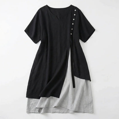 Vestido Miami™ em Viscose Premium com Fenda Lateral Estilizada