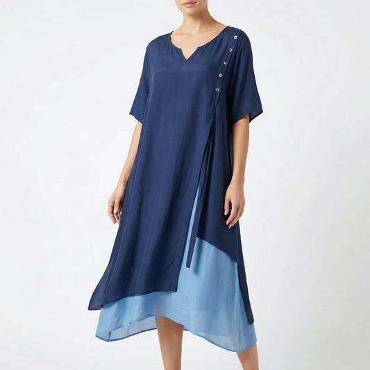 Vestido Miami™ em Viscose Premium com Fenda Lateral Estilizada