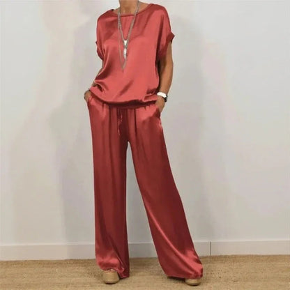 Conjunto Aurelle™ em Seda Cetim Fluida com Toque Super Macio