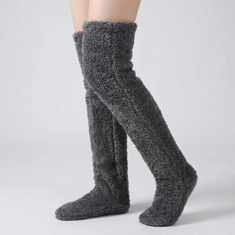 [COMPRE 2 E LEVE 3] Meias Longas Veloura™ em Tecido Felpudo Estilo Pantufa Ultra Macias