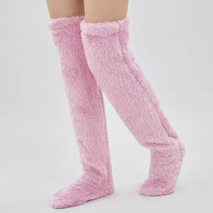 [COMPRE 2 E LEVE 3] Meias Longas Veloura™ em Tecido Felpudo Estilo Pantufa Ultra Macias