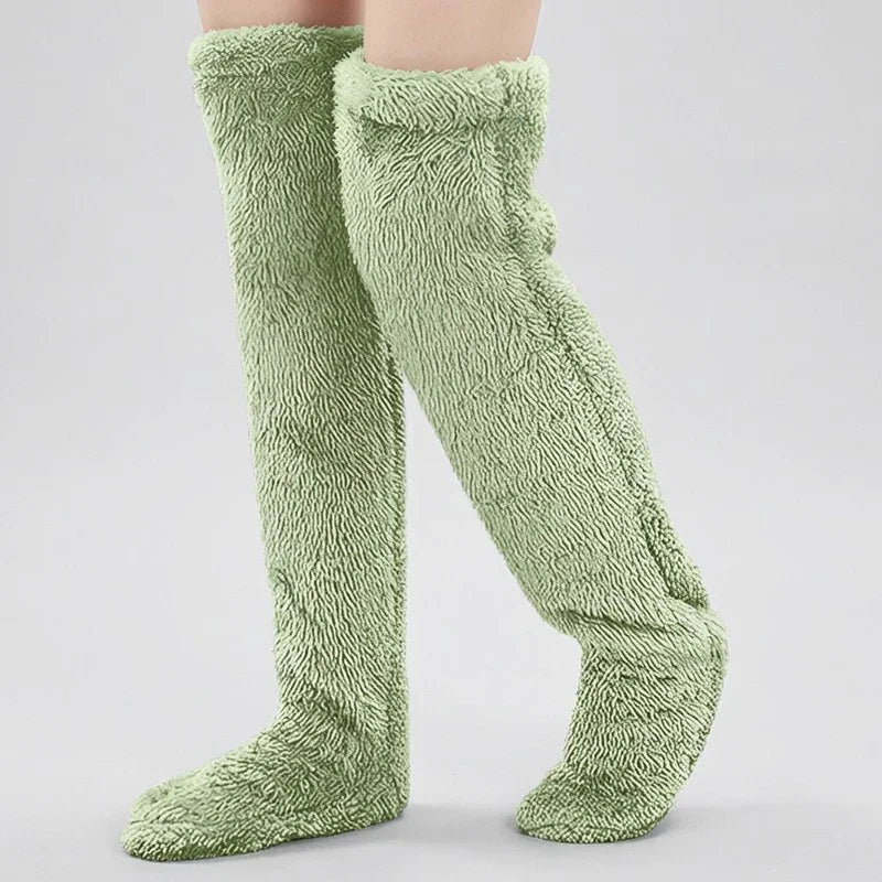 [COMPRE 2 E LEVE 3] Meias Longas Veloura™ em Tecido Felpudo Estilo Pantufa Ultra Macias