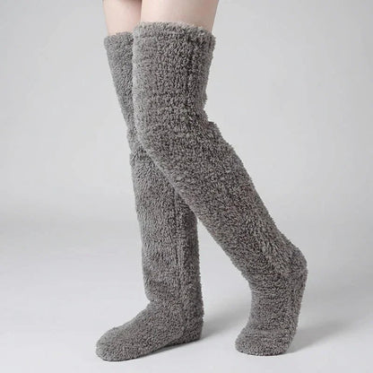 [COMPRE 2 E LEVE 3] Meias Longas Veloura™ em Tecido Felpudo Estilo Pantufa Ultra Macias