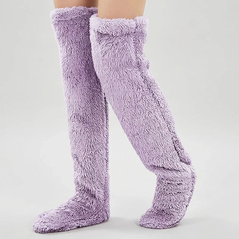 [COMPRE 2 E LEVE 3] Meias Longas Veloura™ em Tecido Felpudo Estilo Pantufa Ultra Macias