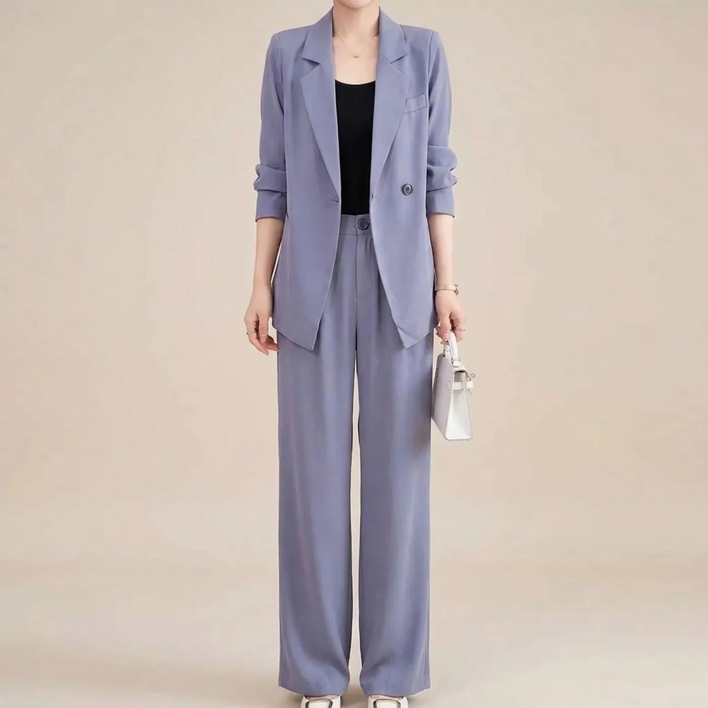 Conjunto Alviera™ com Blazer Sofisticado e Design de Alfaiataria