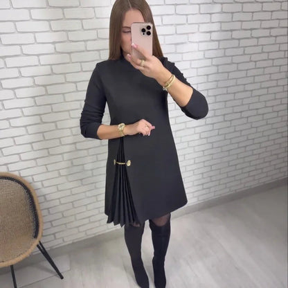 Vestido Gênova™ com Recorte Plissado Escultural