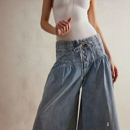 Calça Feminina Solen™ em Jeans Macio com Cintura Alta Modeladora