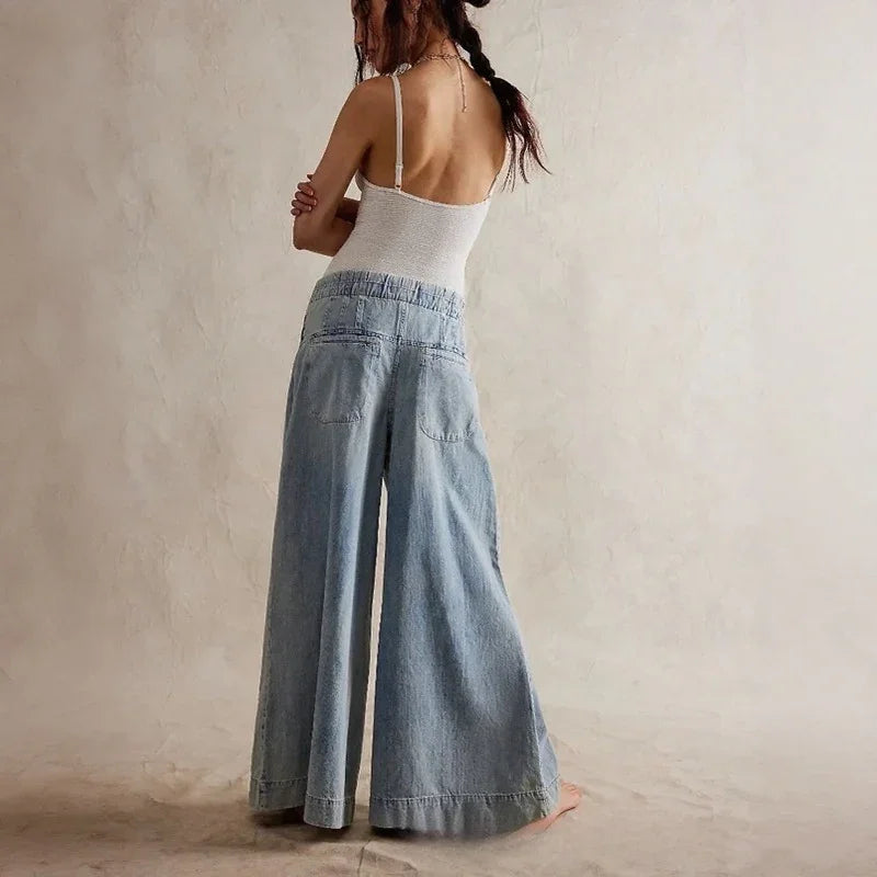Calça Feminina Solen™ em Jeans Macio com Cintura Alta Modeladora