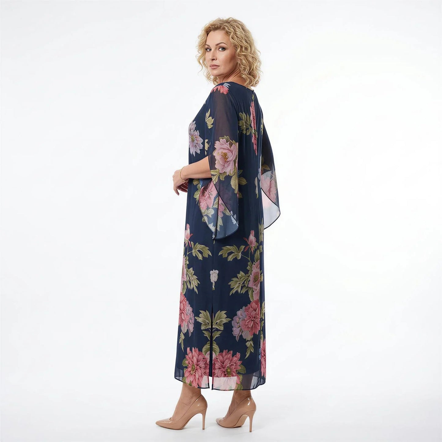 Vestido Isabel™ em Viscose Premium com Estampa Floral