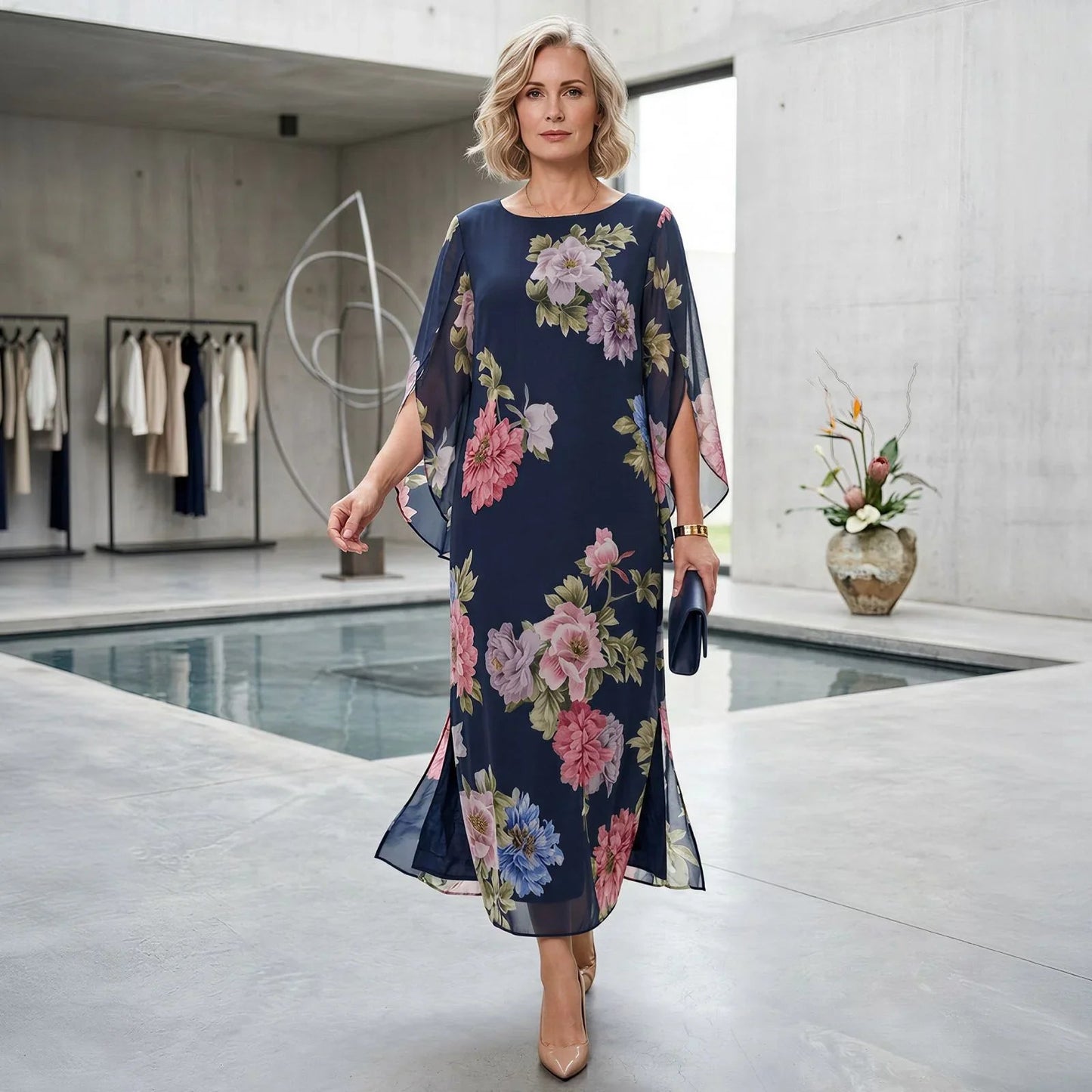 Vestido Isabel™ em Viscose Premium com Estampa Floral