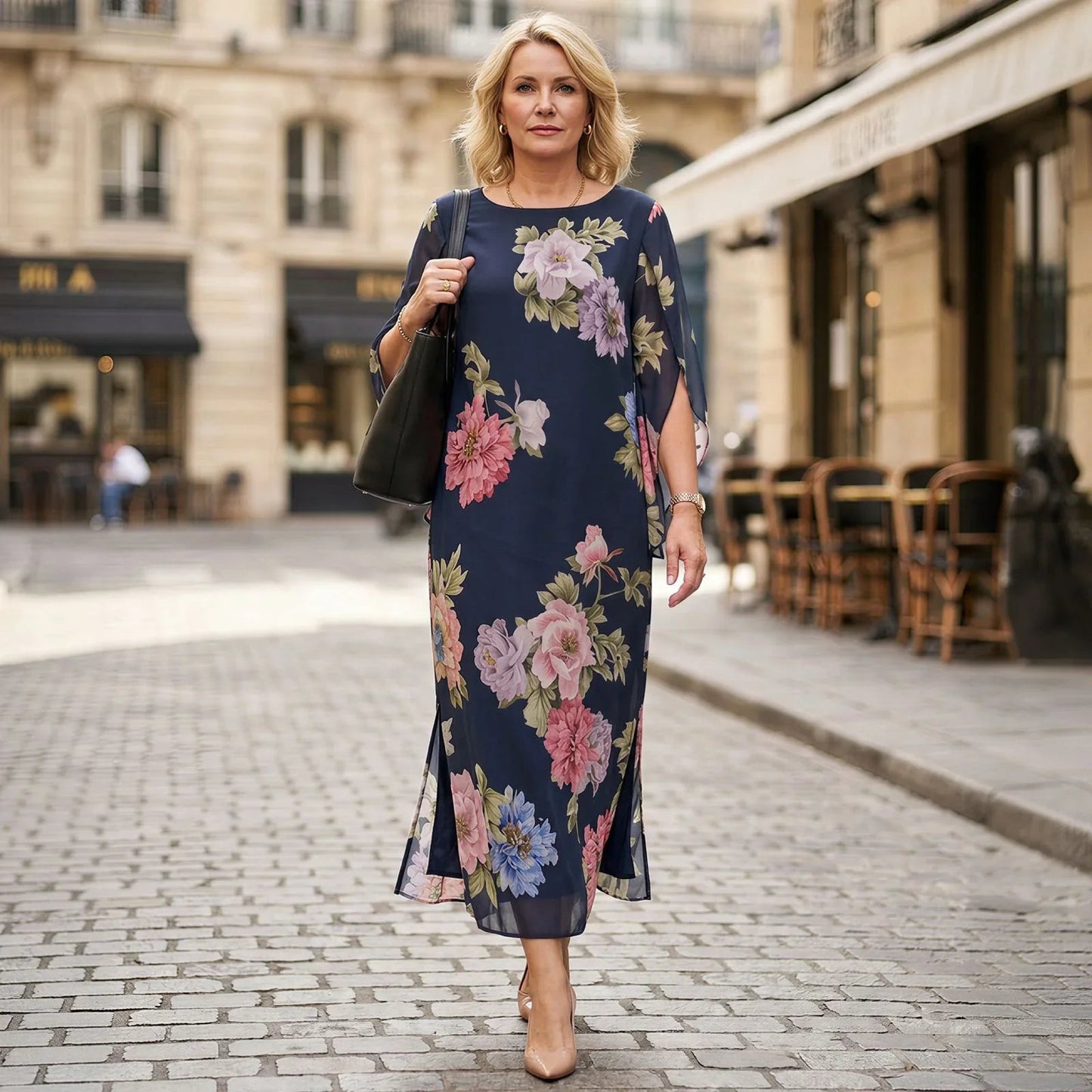 Vestido Isabel™ em Viscose Premium com Estampa Floral