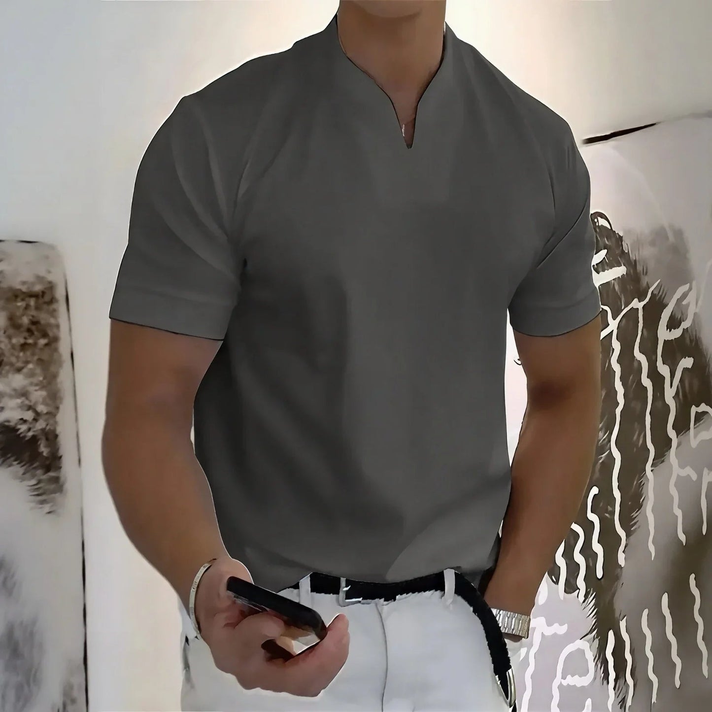 Camiseta Aureon™ com Corte Slim e Design Minimalista