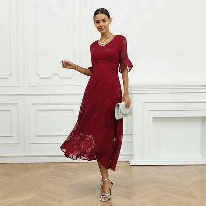 Vestido Celira™ com Design Floral Sofisticado