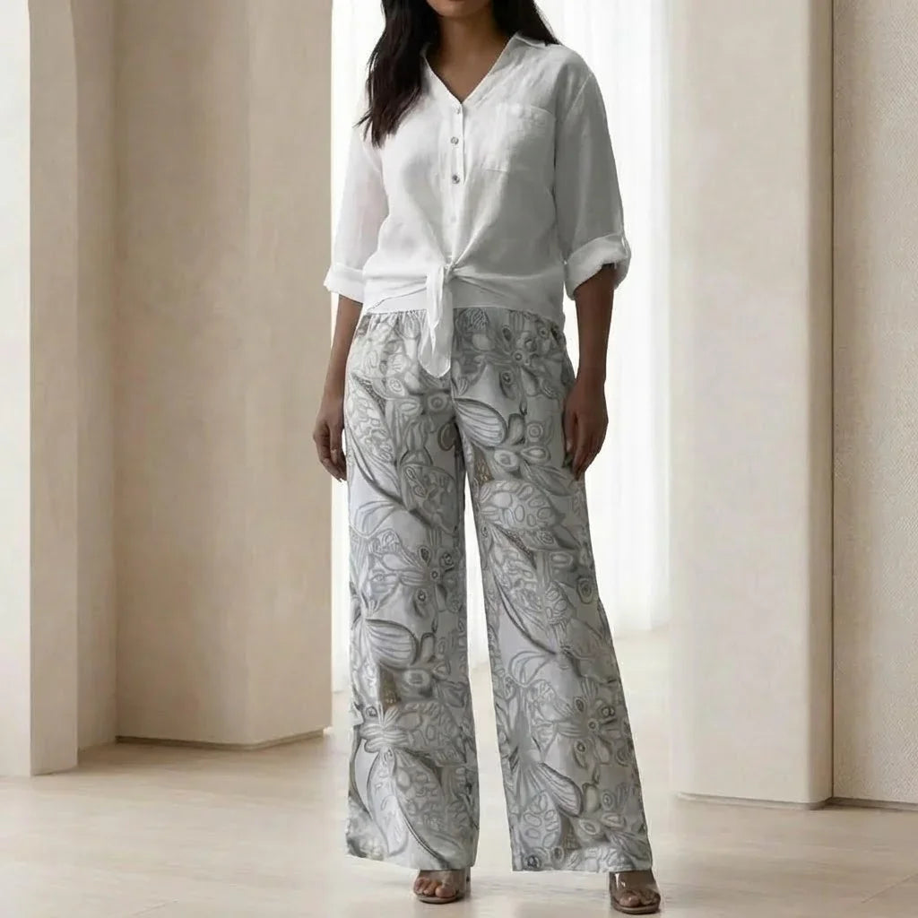 Conjunto Norielle™ em Linho de Algodão com Design Refinado