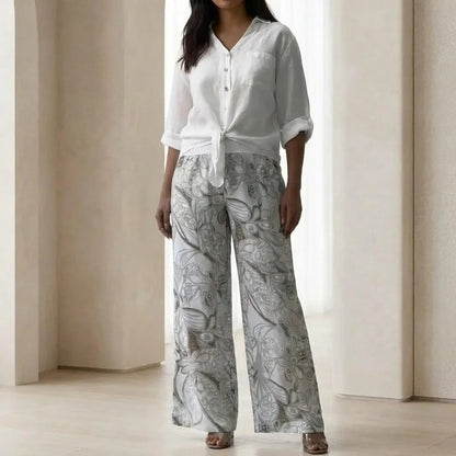 Conjunto Norielle™ em Linho de Algodão com Design Refinado