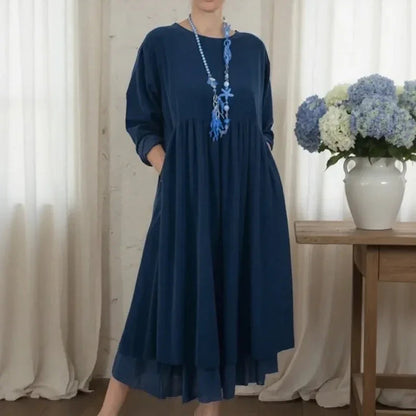 Vestido Delmara™ com Estrutura Solta e Estilo Minimalista