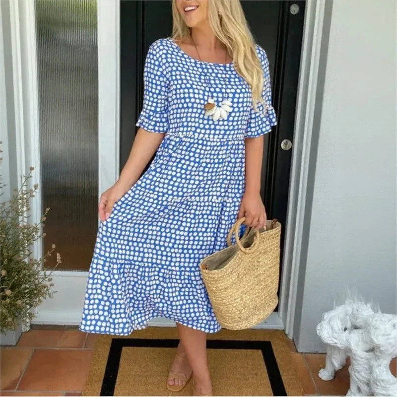Vestido Eloria™ com Caimento Solto e Charme Atemporal