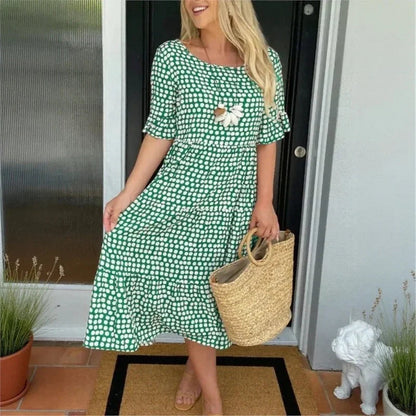 Vestido Eloria™ com Caimento Solto e Charme Atemporal