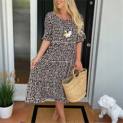 Vestido Eloria™ com Caimento Solto e Charme Atemporal