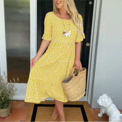 Vestido Eloria™ com Caimento Solto e Charme Atemporal