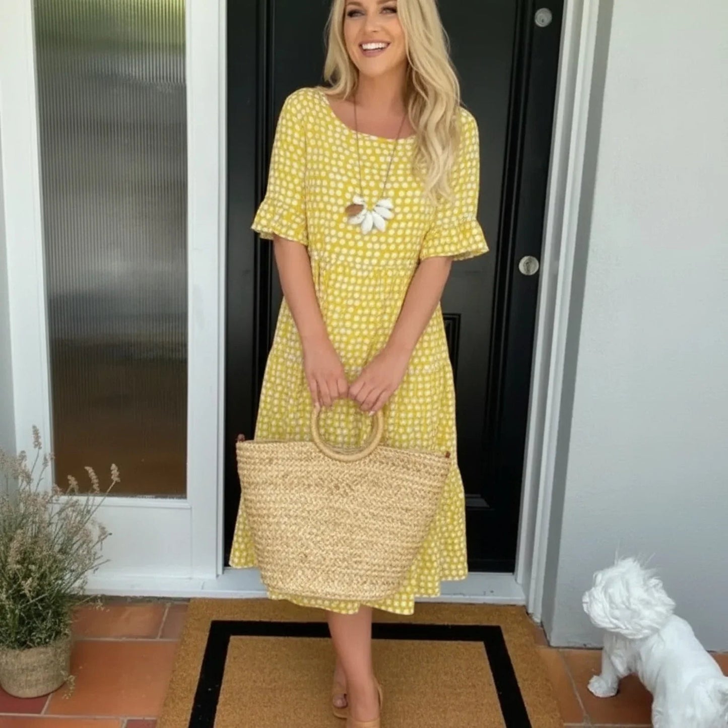 Vestido Eloria™ com Caimento Solto e Charme Atemporal