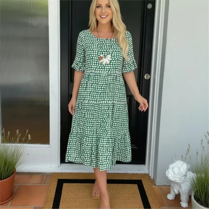 Vestido Eloria™ com Caimento Solto e Charme Atemporal