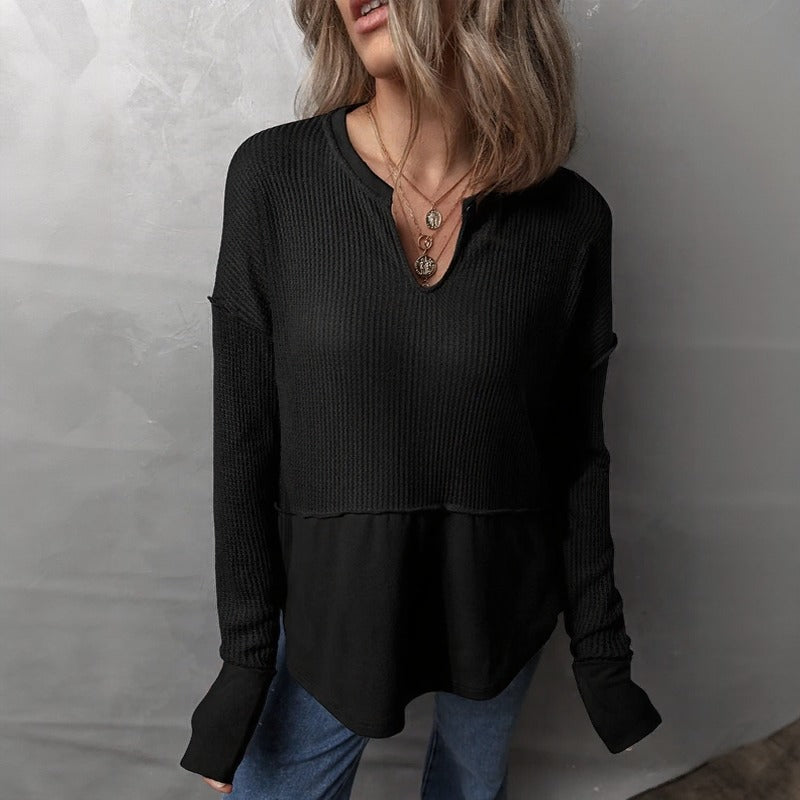 Blusa Elowen™ com Corte Moderno e Estilo Casual Chic