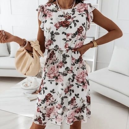 Vestido Serenelle™ com Estampa Floral e Charme Sofisticado
