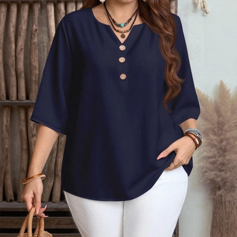 Blusa Celyra™ com Caimento Solto e e Conforto Natural