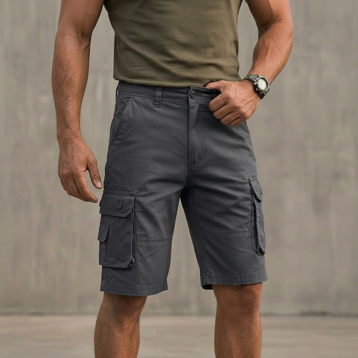 Shorts Zaykor™ Cargo com Elasticidade Avançada e Estilo Tático