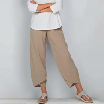 Calça Mireva™ em Linho de Algodão com Caimento Leve
